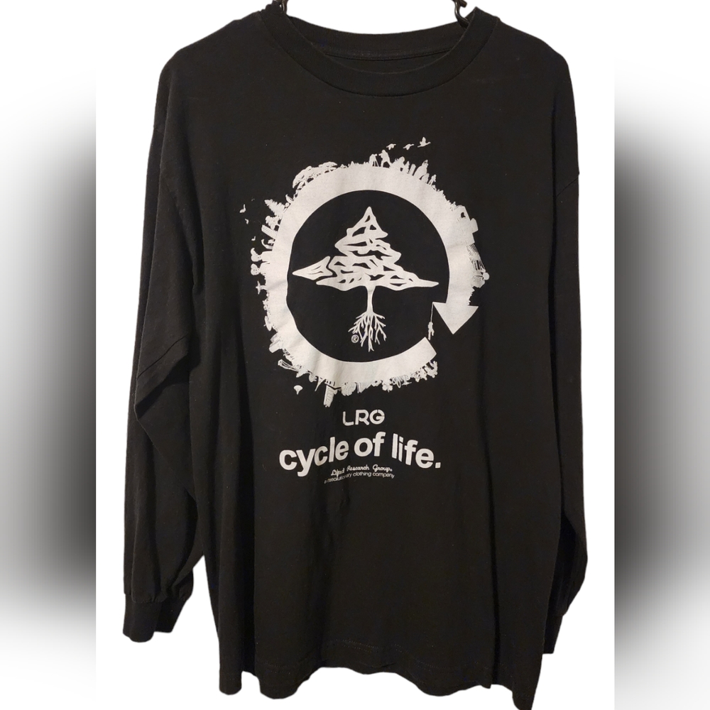 Men's Long Sleve LRG Black Shirt Size Large